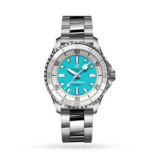 Breitling Superocean Automatic 36 Stainless Steel Turquoise Watch